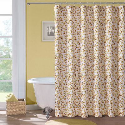 Ensemble de rideau de douche à motif floral avec crochets 13 pièces + crochets