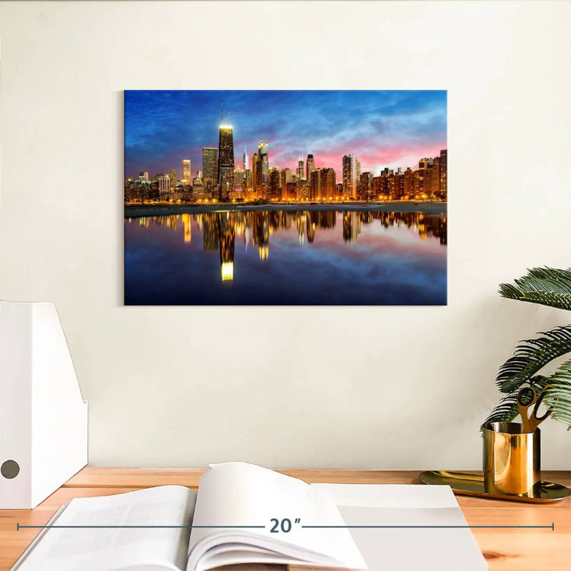 Harpa Chicago Skyline Lights, 8" H x 12" W