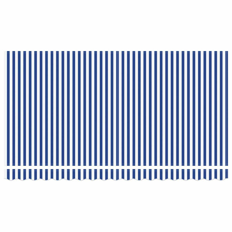 Brayden Studio 200cm D Retractable Door / Window Awning, 350 cm W x 200 cm D, Blue/White