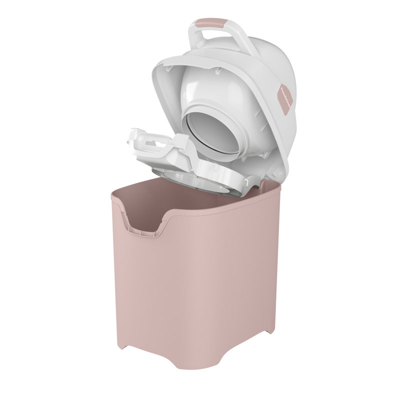 Mini Diaper Pail, 1.5 Gallon Trash Can, Pink