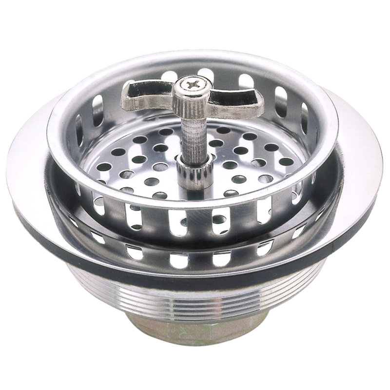Banner Stainless Steel Kitchen Sink Drain and Strainer Chrome Plated