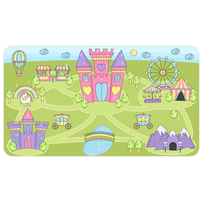 Akhira Vinyl Machine Printed 100cm X 178cm Area Rug