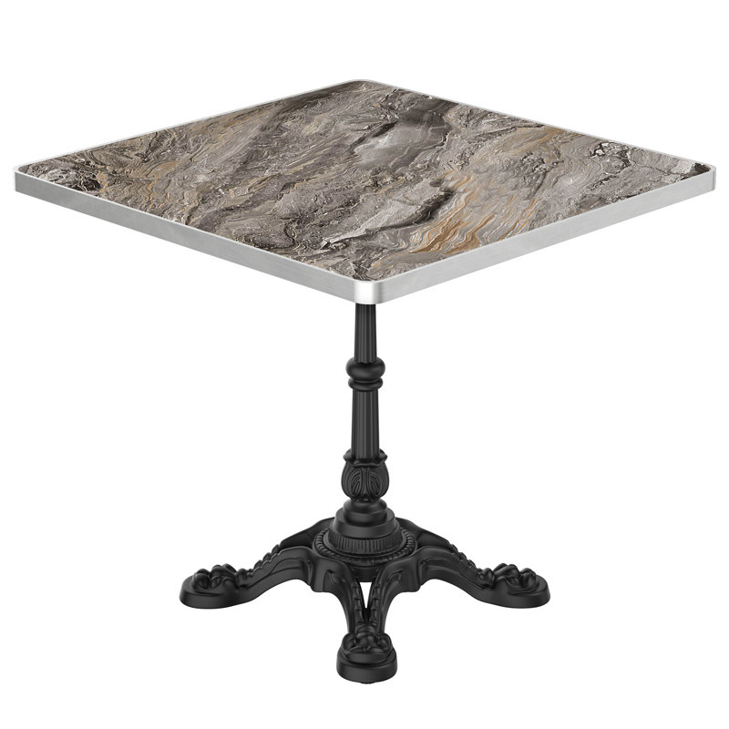 Table de salle à manger 31,5 po, Gris ardoise / noir