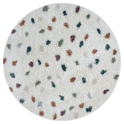 Moodi Modern Shaggy Area Rug Abstract Speckled Design