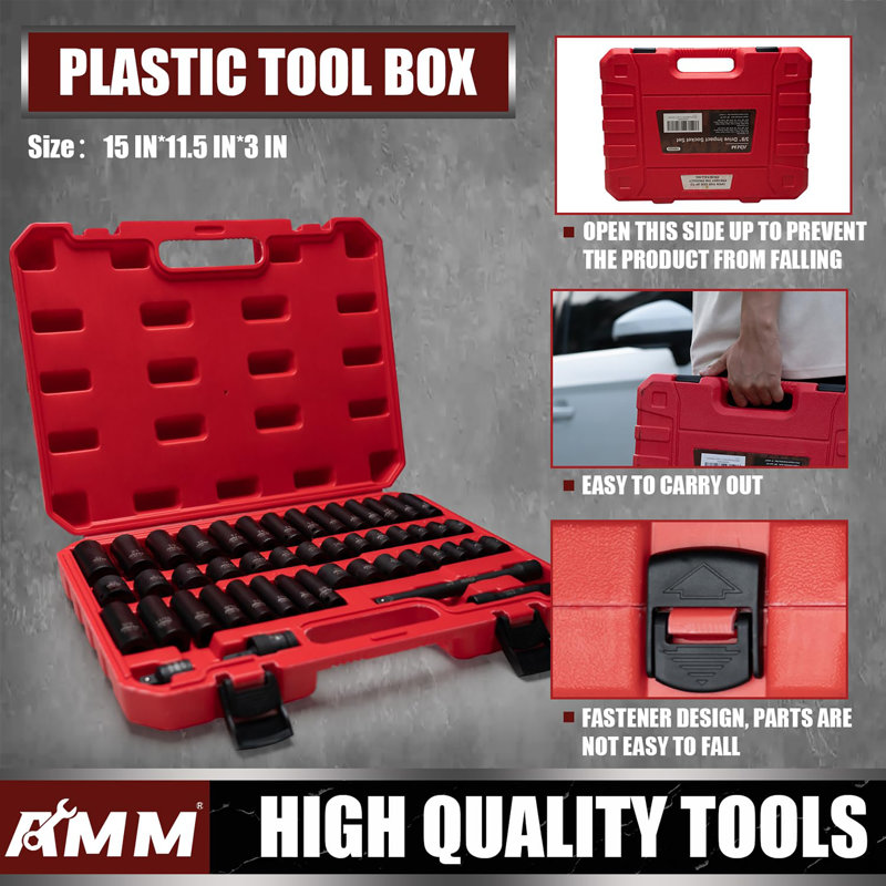 3/8" Drive Impact Socket Set