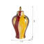 Curved Ceramic Jar with Artistic Multicoloured Finish-1289336291-1289336289