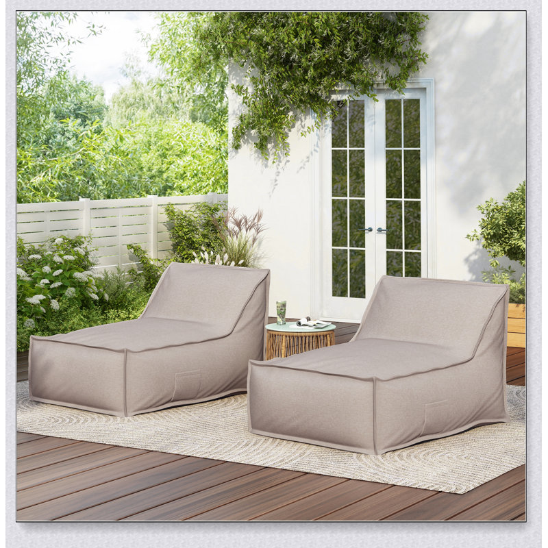 Pouf extérieur Perry, lot de 2