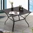 Bhairavi Square Iron Outdoor Dining Table
