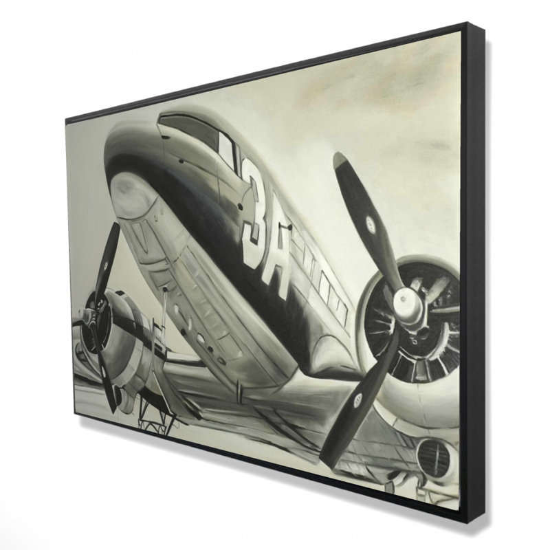 Reproduction d'avion rétro sur toile