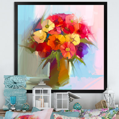 " Paint Brush And Spring Flowers "