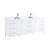 Florence 84x22 Double Sink Bath Vanity with Solid White Quartz Top-806822261