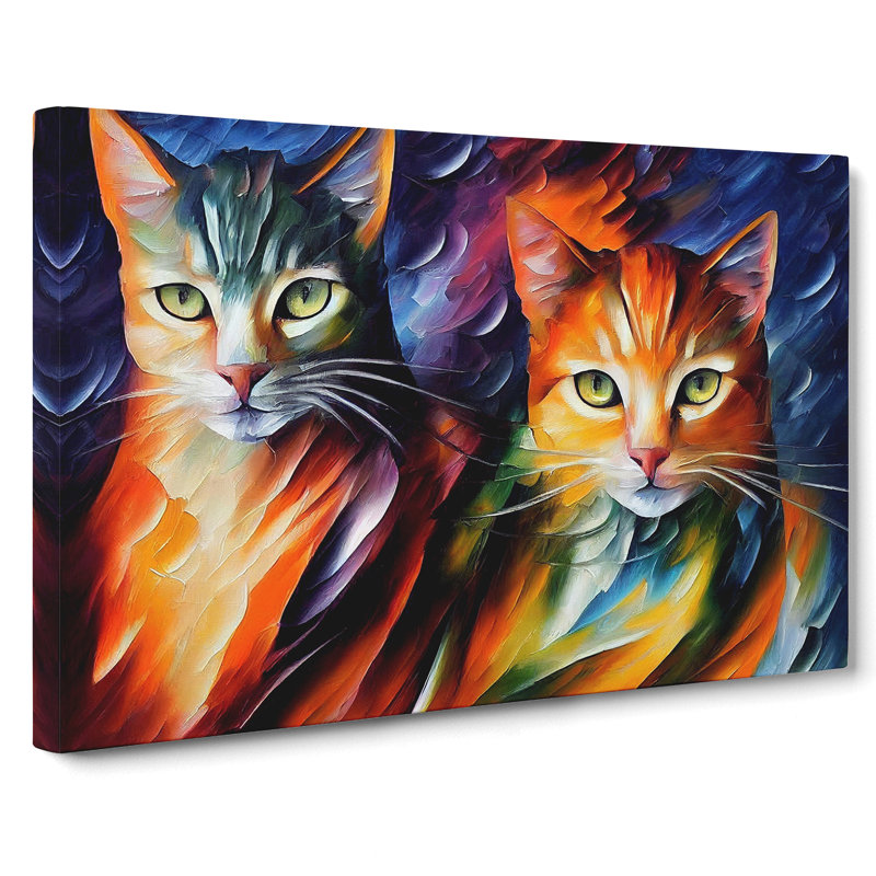 Cat - Wrapped Canvas Print, 35cm H x 50cm W x 3cm D