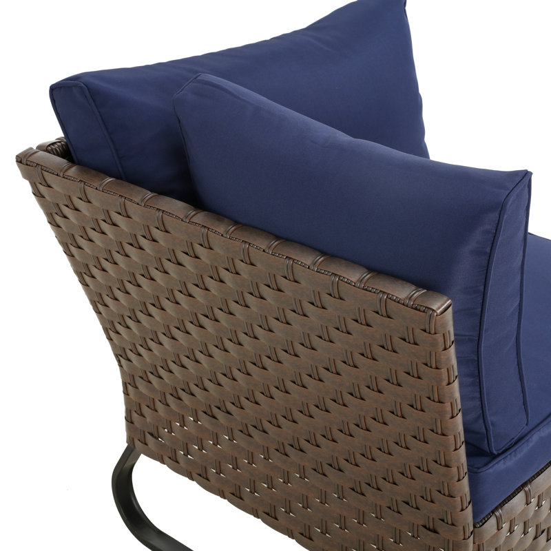 Chaise de terrasse avec coussins Heiman