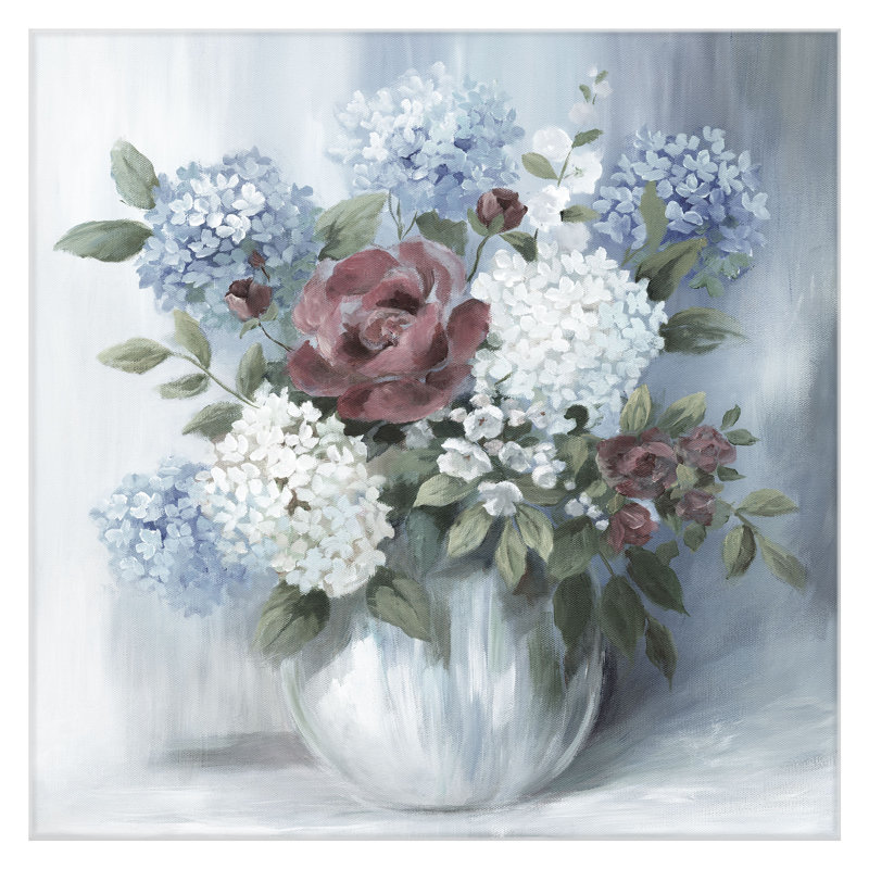 " Hydrangea Arrangement Soft " by Nan, 30" H x 30" W x 1.5" D