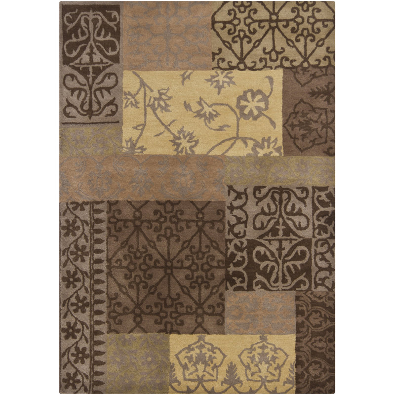 Tapis brun Abbeville, 5 pi x 7 pi