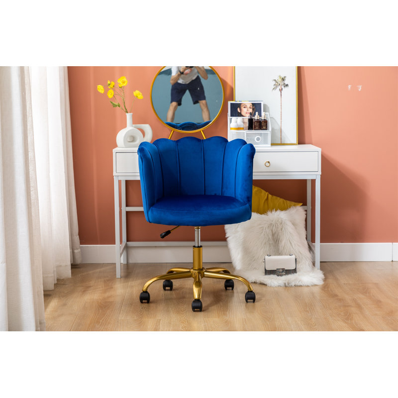 Velvet Task Chair, Blue
