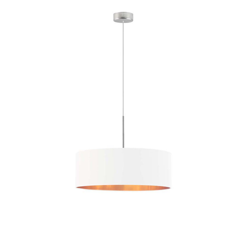 Sundberg 3 - Light Drum Pendant, White, Grey, 120cm H x 50cm W x 50cm D