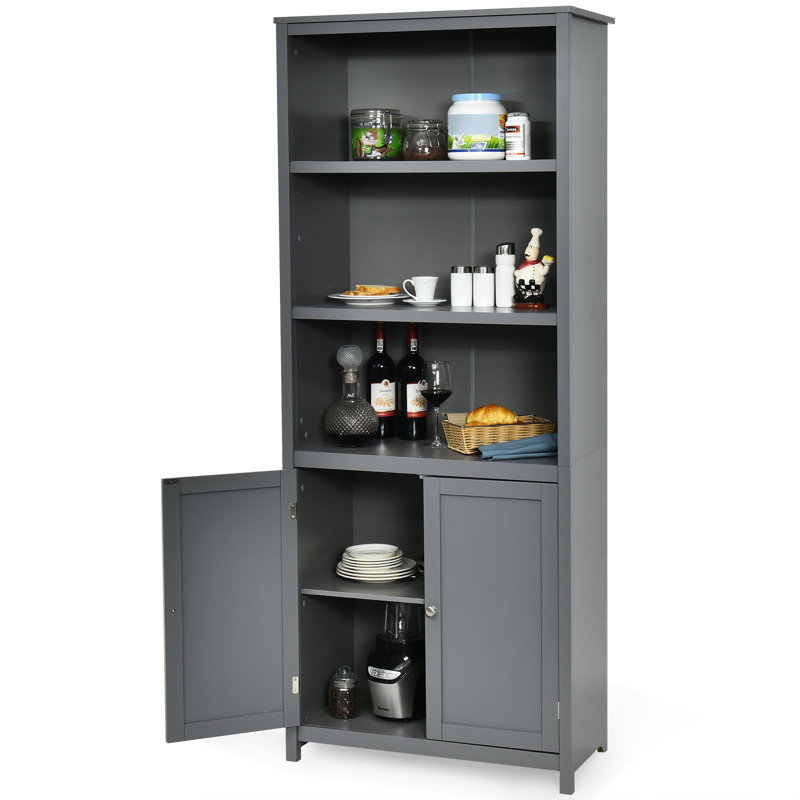 Watha 182cm H x 75cm W Standard Bookcase, Grey