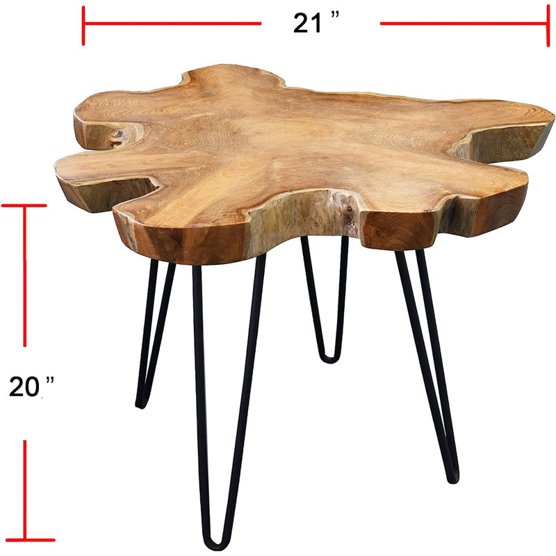 Table de bout en bois de teck massif