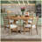 Modern Round Extendable Dining Table Set with 16" Removable Middle Leaf-1224232592-1224232595