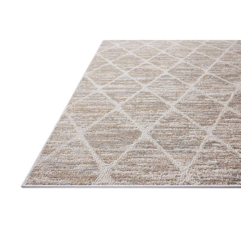 Loloi Townes Pebble / Beige Area Rug, Rectangle 6'7" x 9'2"