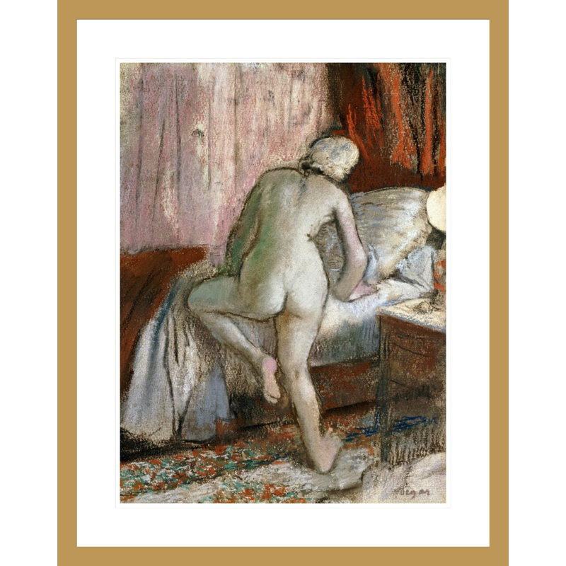 «Bedtime» par Edgar Degas - impression numérique sur estampe numérique, H 29,47 po x l 23,5 po