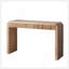 Console rustique en bois avec tiroir - Design minimaliste, texture nervurée et finition naturelle