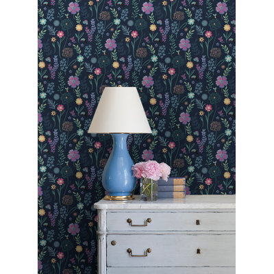 Double rouleau floral Peel & Stick