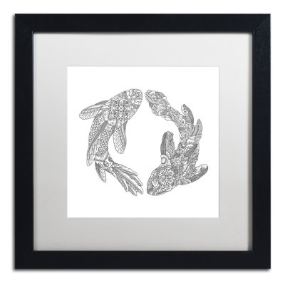 «Koi Fishes» par Chouquer, impression encadrée