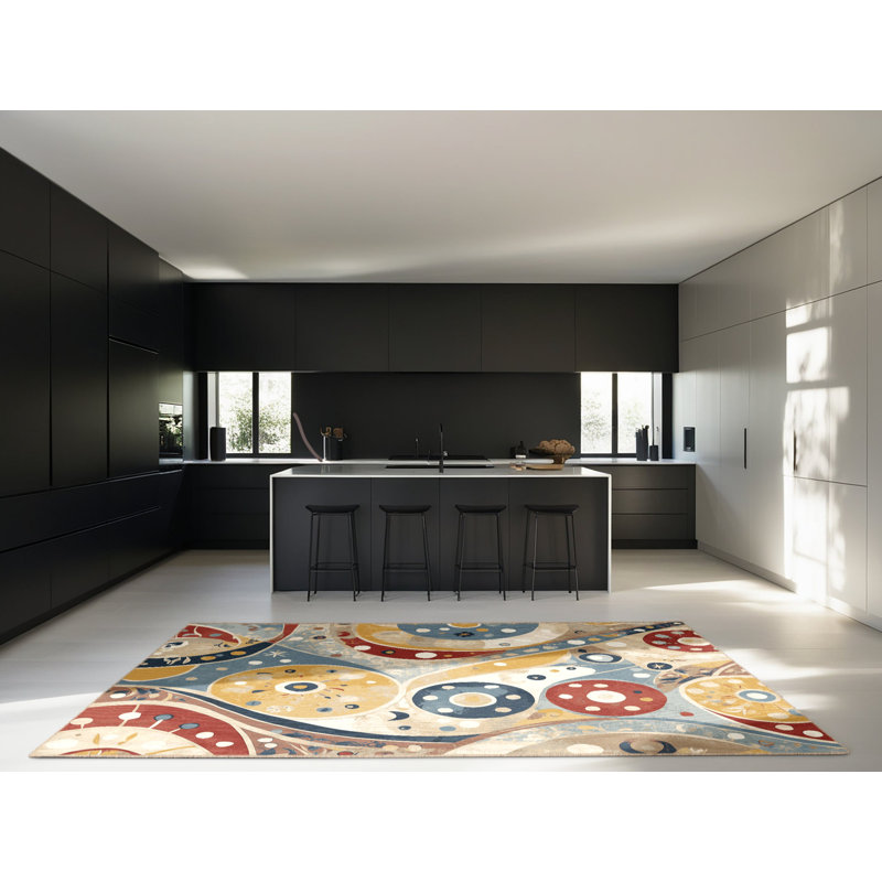 Dynamic Line Rug, Square 4'