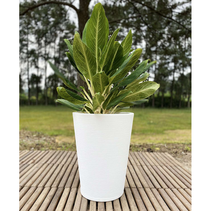 Genebra Pot Planter, White, 22.44" H x 17.32" W x 17.32" D