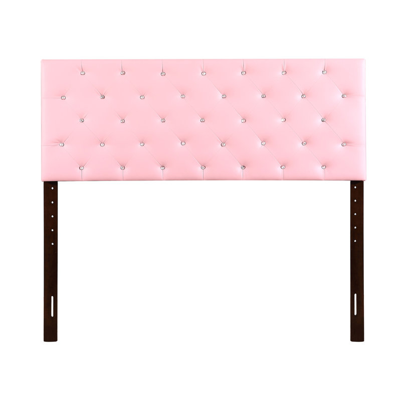 Tête de lit réglable rose Cheerful, Double , Rose
