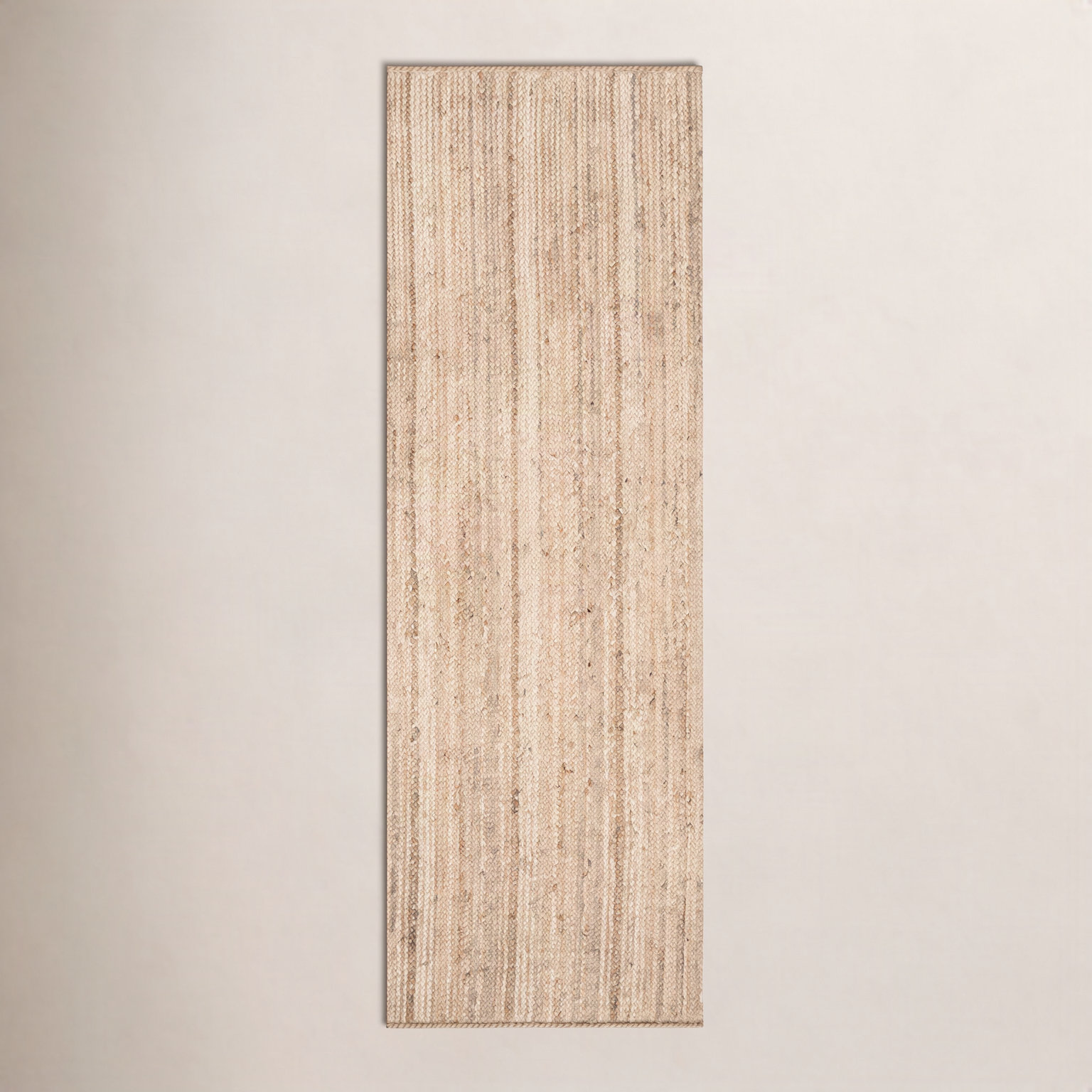 Natural Hand-Woven Jute Rug, Runner 2'6" x 12'