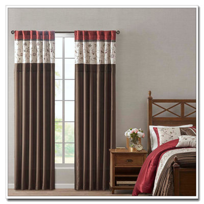 Embroidered Curtain Panel(Only 1 Pc Panel)