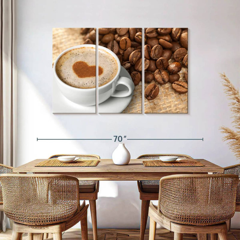 Yarlin Heart Coffee, 36" H x 57" W
