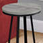 Table d'appoint, table d'appoint, ronde, de bout, table de chevet, stratifié gris lampe, contemporain, moderne