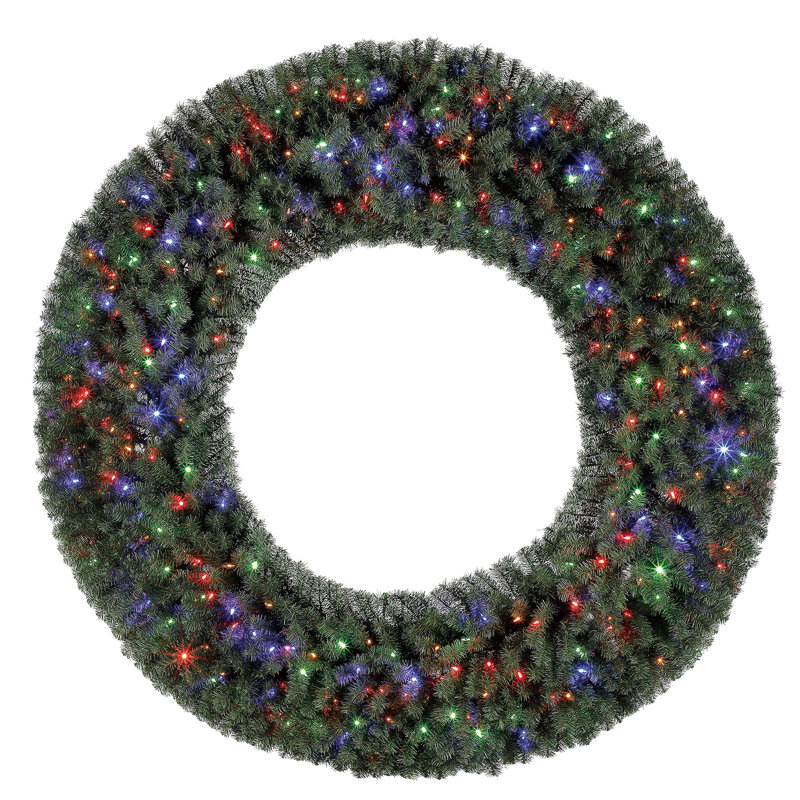 Faux Lighted 72'' Wreath