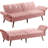Leachville 79.53'' Velvet Convertible Sofa-1839666653