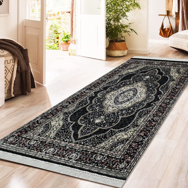 Aubreonna Floral Area Rug, Rectangle 80 x 300cm