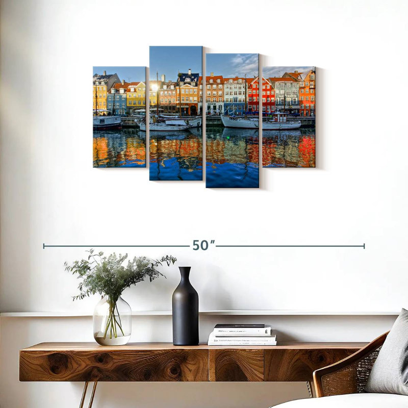 Canal Nicci Nyhavn en Europe, H 22 po x l 36 po