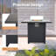 Élégante table de foyer d'extérieur avec couvercle - conception à double combustible de 50 000 BTU