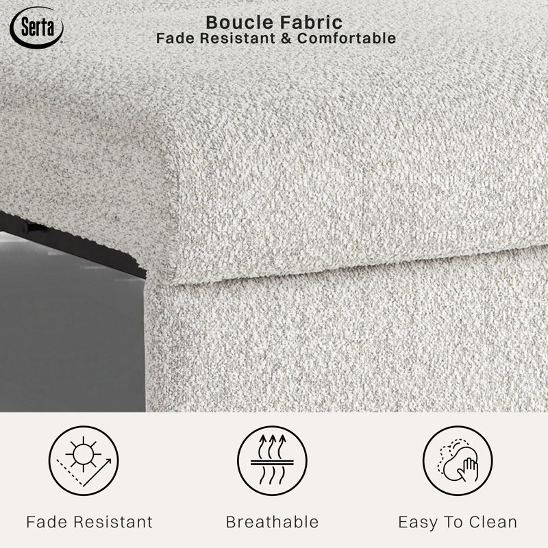 Fauteuil-lit convertible simple Serta Durango, Ivoire ivoire