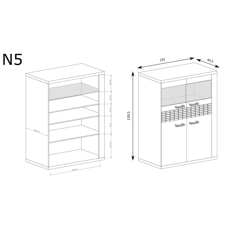 Tarnette Laminate Rectangle Accent Cabinet
