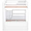Lit superposé convertible blanc avec options de rangement: escalier, table, 3 tiroirs - rangement robuste et efficace-643675689