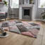 Machine Woven Grey/Pink Rug-70523268