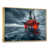 Toile avec cadre flottant or
