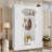85.2''H Hall Tree with Bench, Hooks, and Adjustable Shelves for Modern Entryway Storage and Organization-1833098919