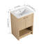 Meuble-lavabo autoportant avec lavabo en céramique