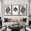 Reproduction de giclée sur toile encadrée 3 pièces-126031002-126031003