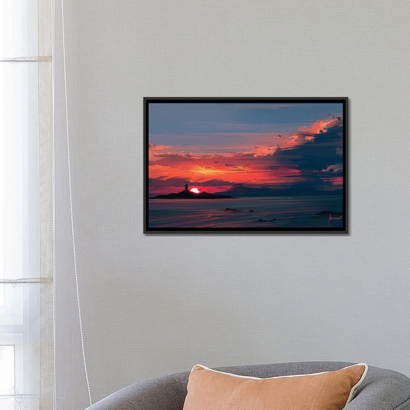 « close to the sun », reproduction d’impression sur toile tendue, H 18 po x l 26 po x P 1,5 po, Toile avec cadre noir